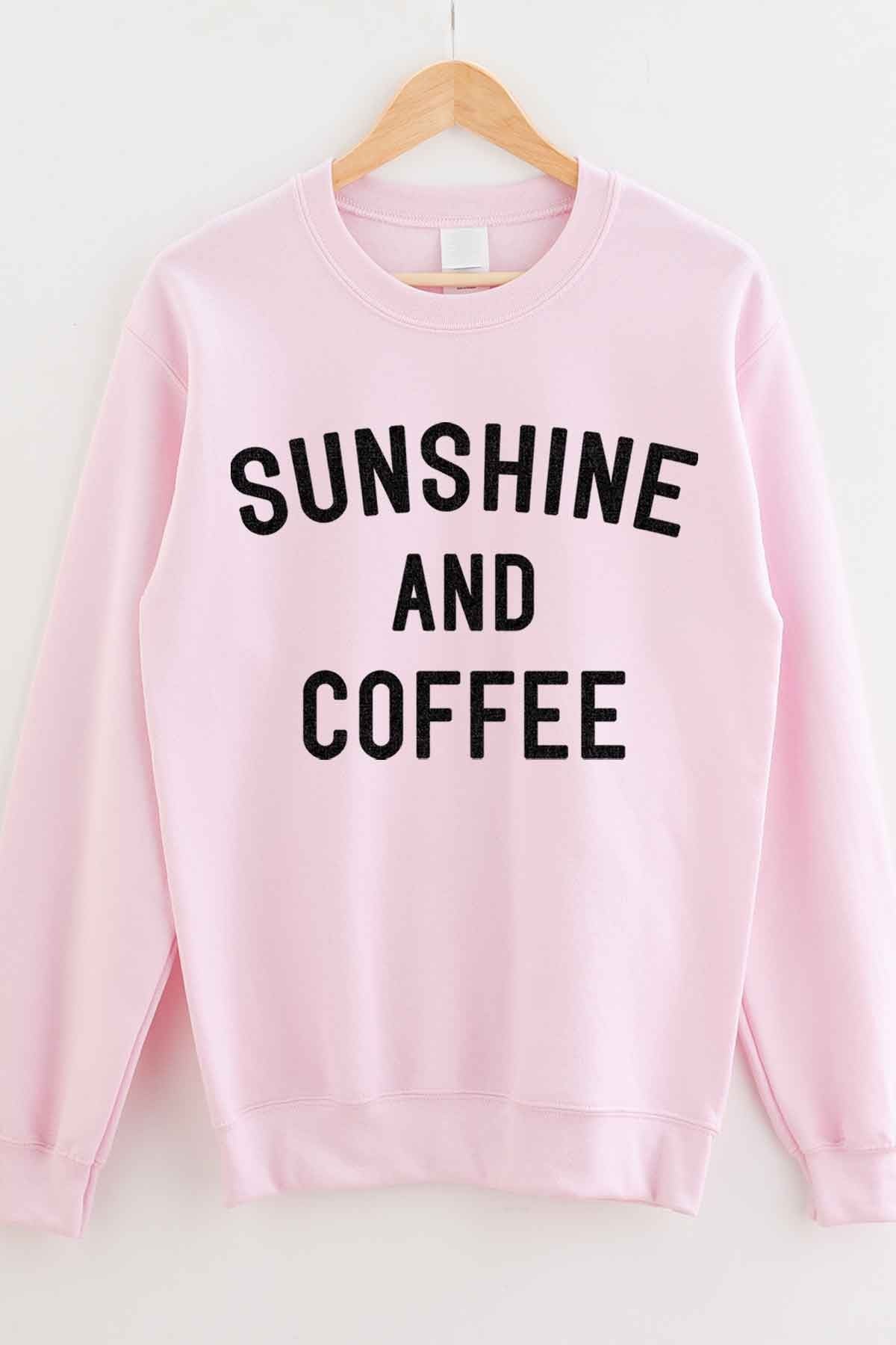 SUNSHINE AND COFFEE SWEATSHIRT PLUS SIZE