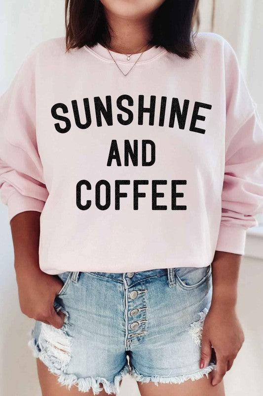 SUNSHINE AND COFFEE SWEATSHIRT PLUS SIZE