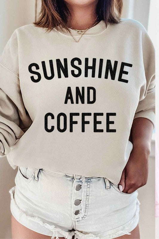 SUNSHINE AND COFFEE SWEATSHIRT PLUS SIZE