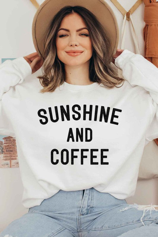 SUNSHINE AND COFFEE SWEATSHIRT PLUS SIZE